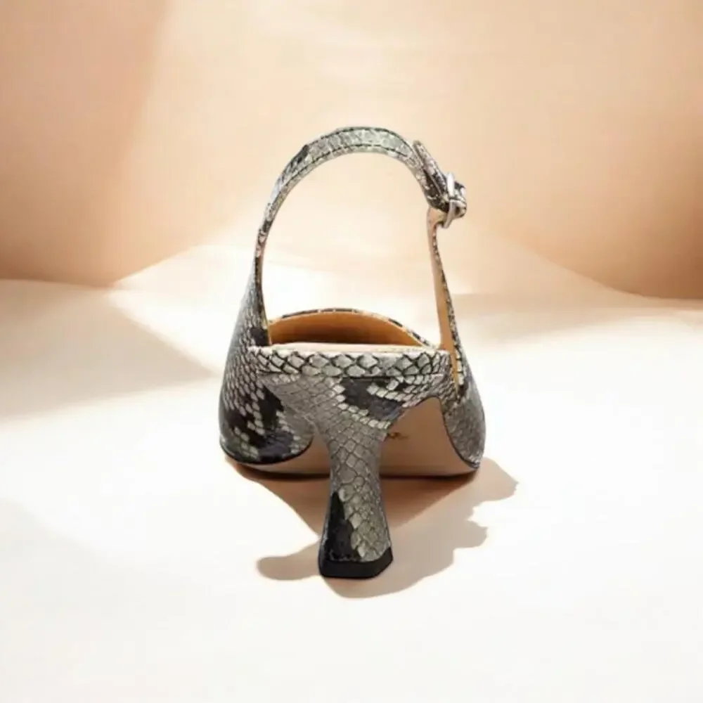 NWT Coach CDG08 Snake Print Slingback Heel Size 9B